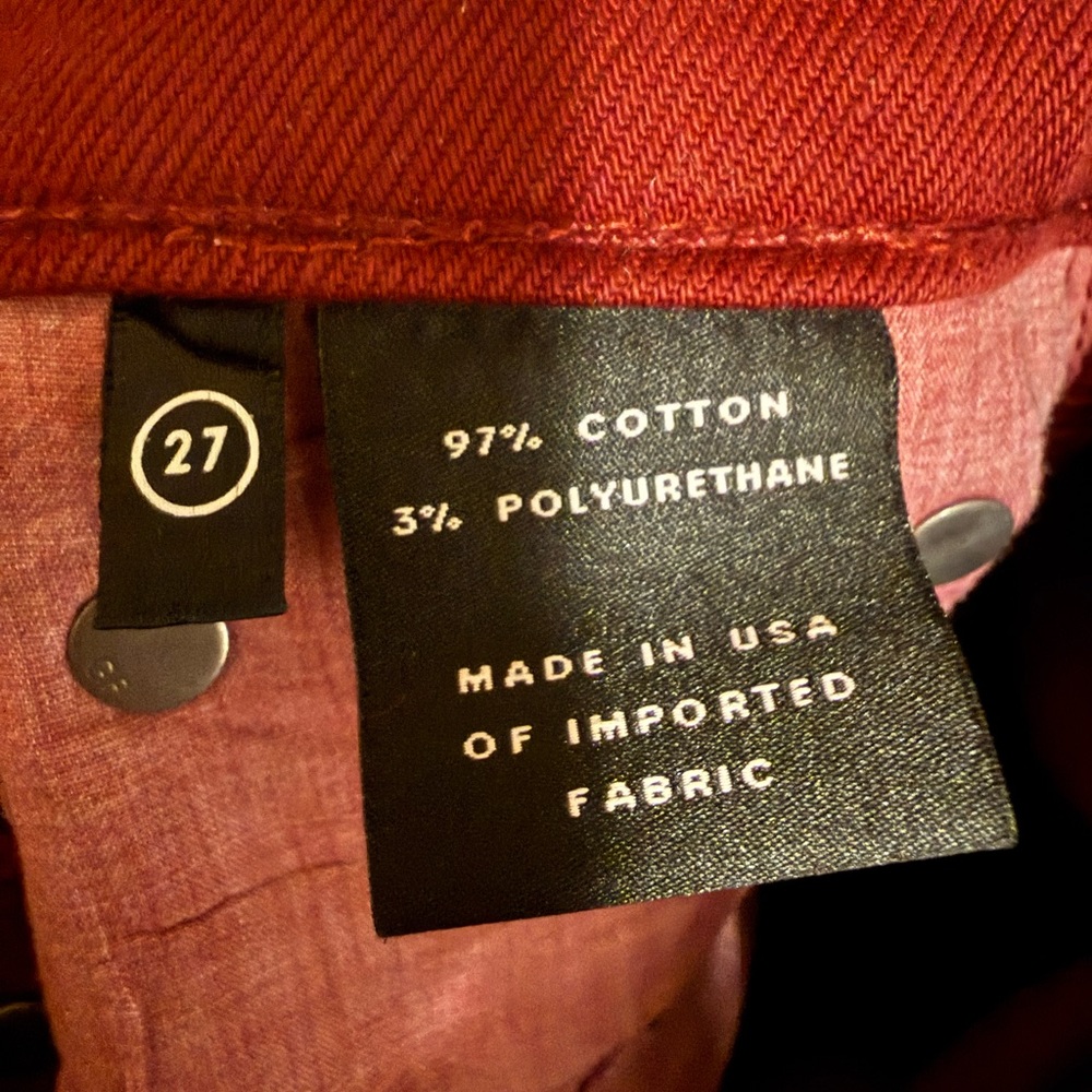 GRLFRND Women's Red Ankle Jeans - Picture 6 of 7